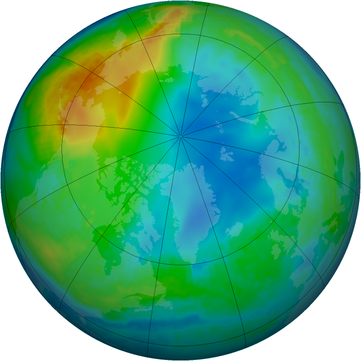 Arctic ozone map for 27 November 2002